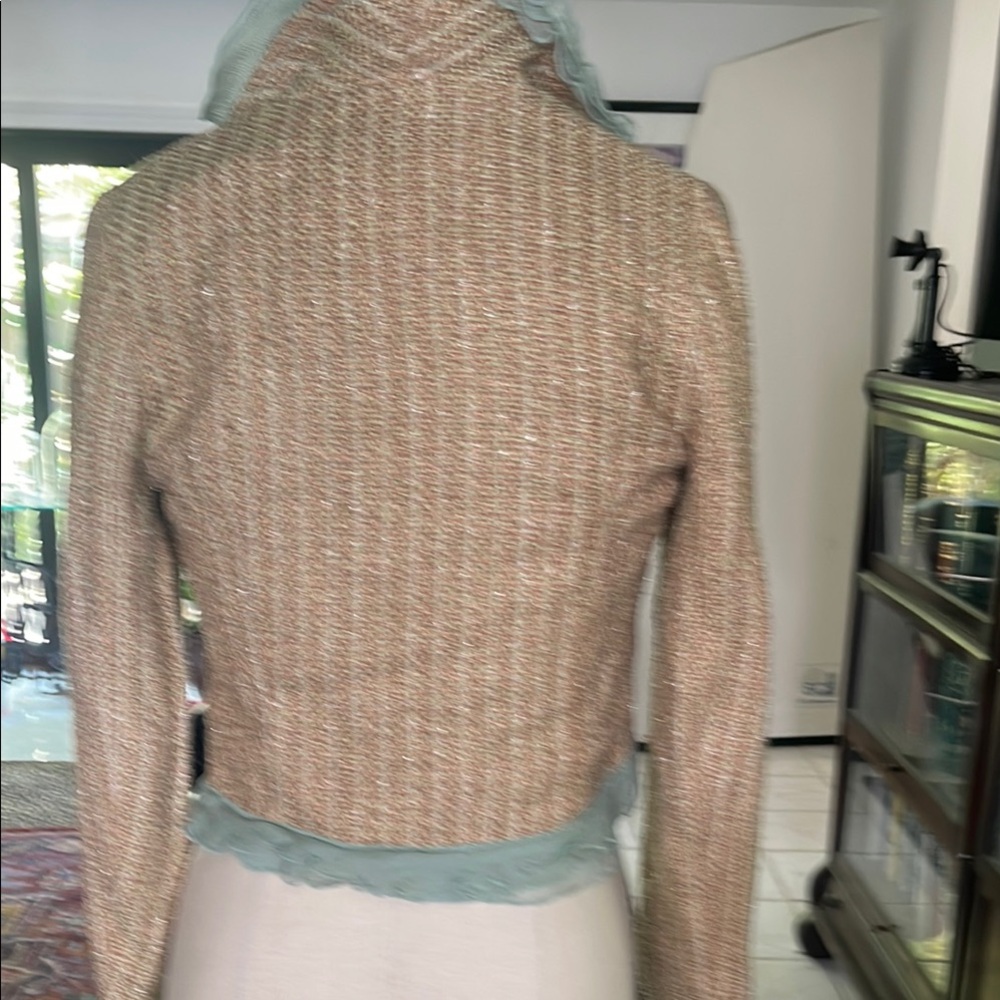 Chic Tweed Jacket with Ruffle Trim - Picture 7 of 13